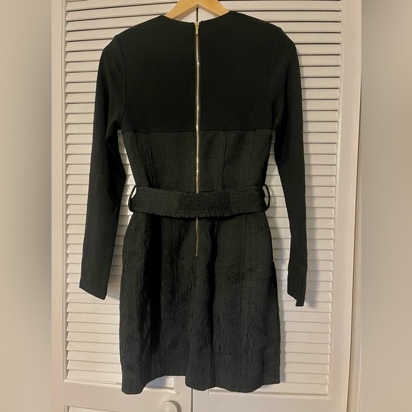 bebe Black knee-length sheath long-sleeved bodycon snake print cocktail dress - Picture 11 of 12